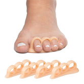 ZenToes Hammer Toe Corrector under middle toes provides gentle realignment.