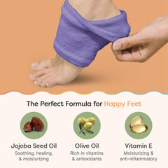 ZenToes vitamina E y aceites para talones secos, favoreciendo una piel más suave.