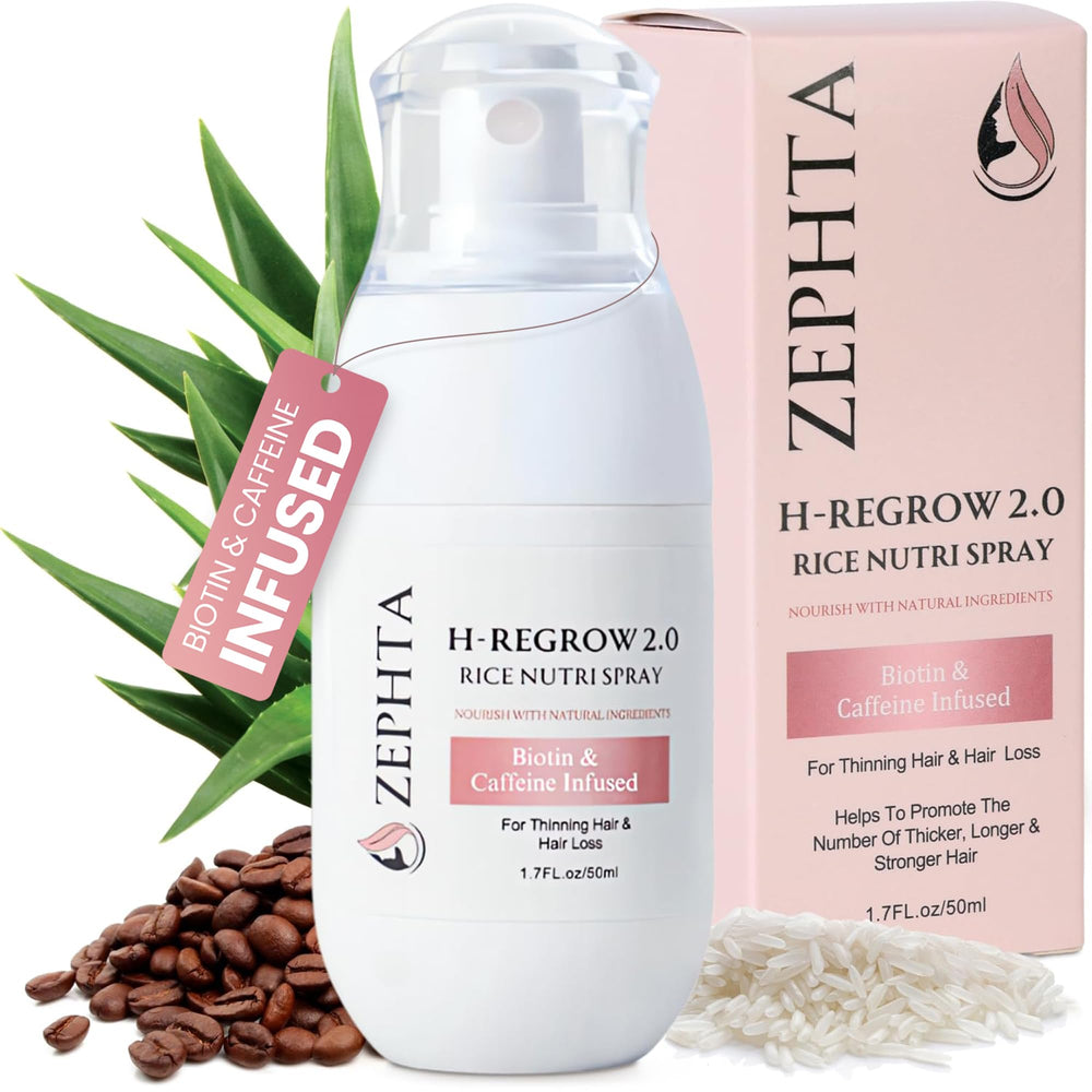 Zephta H-Regrow spray bottle on shelf ready for daily use.