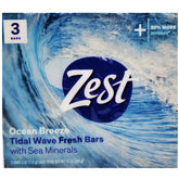 Zest Brisa Mar jabon en barra empaque frontal para uso diario