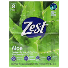 Jabón Zest de Aloe Fresco: espuma suave para piel limpia.