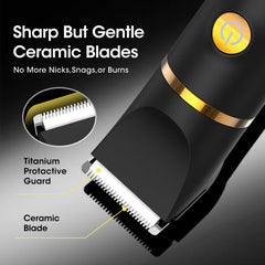 Zesuti Manscape trimmer in shower for convenient wet shaving.