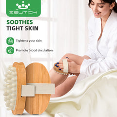 Brocha facial seca de Zeutch exfolia la piel facial con suavidad