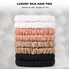 ZHENSILK lazos de seda marrón para trenzas y moños