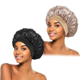 ZHENSILK silk bonnet two-pack shown for sleeping protection and hair care.