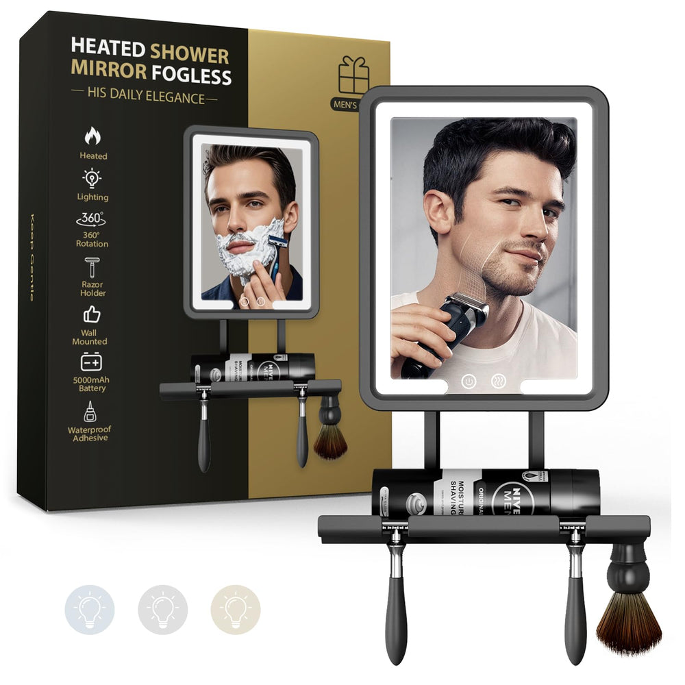 Zhenyemei heated shower mirror front view for fogless shaving