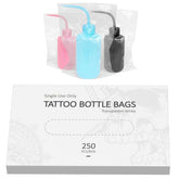 Bolsas ZHOOGE para lavado de botellas de tatuaje, 25x15 cm, fáciles de identificar líquidos.