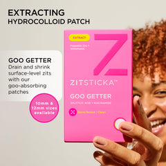 Caja ZitSticka Goo Getter con parches para acne