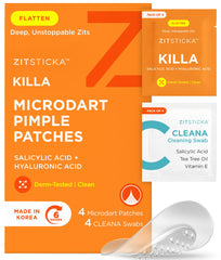 Parche ZitSticka KILLA aplicado en la piel, acción discreta para brotes emergentes.