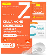 Parche ZitSticka para acné en la cara con microdardos que atacan el grano.