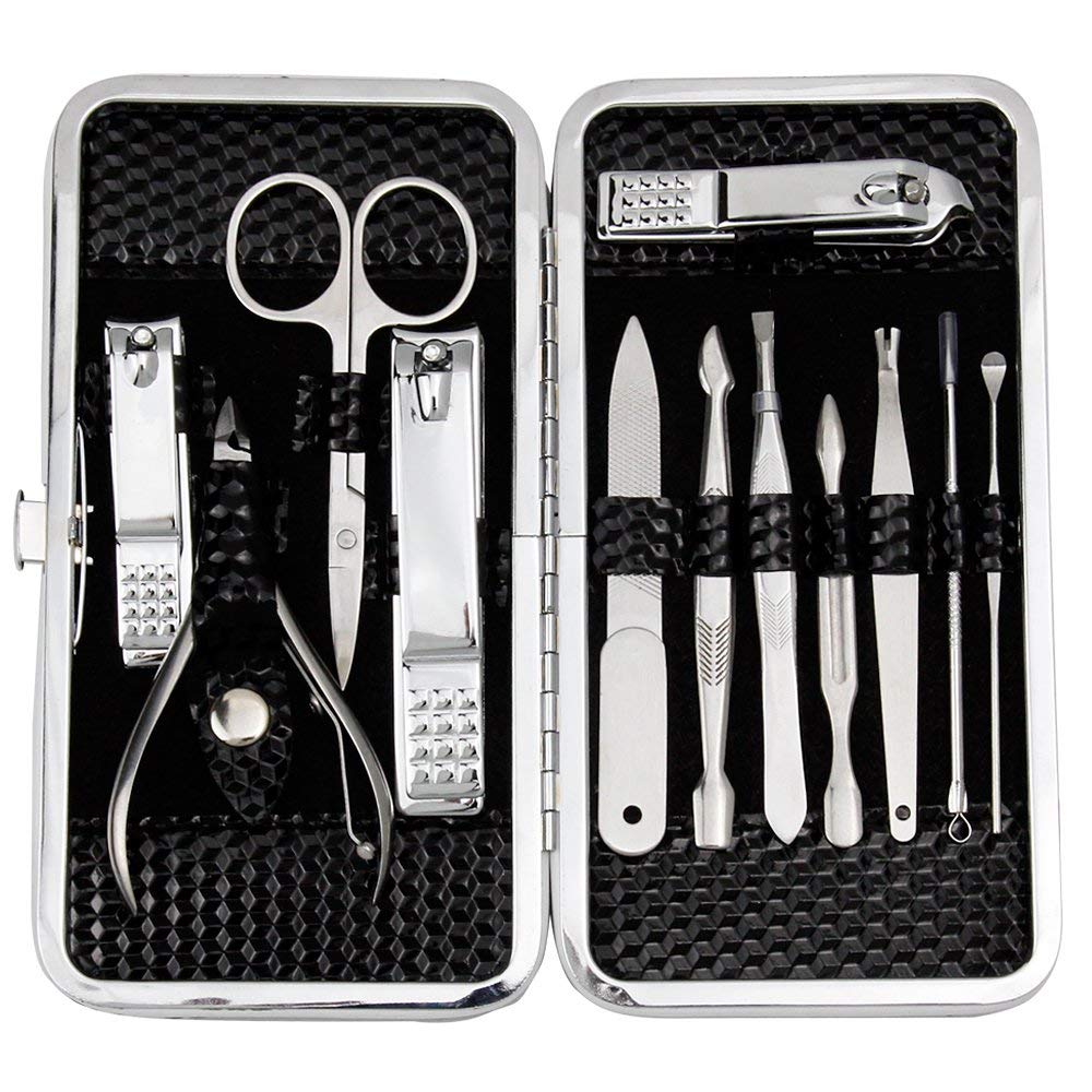 ZIZZON manicure-pedicure kit case closeup for portable grooming on the go.