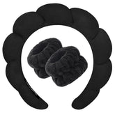 Cinta de cabeza Zkptops para lavado facial, cómodo ajuste y absorción.