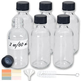 Zkupanx 6-pack 2oz bottles with caps for leak-free travel storage.
