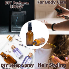 Zkupanx amber glass bottle with UV protection preserves liquids.