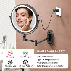 ZLOKLA rechargeable 4000mAh mirror delivering cordless power for long sessions