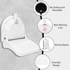ZMJY Shower Foot Rest textured anti slip surface keeps feet steady