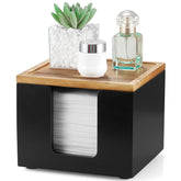 ZMZKKLL wood lid face towel box with pine finish keeps towels tidy and within reach.