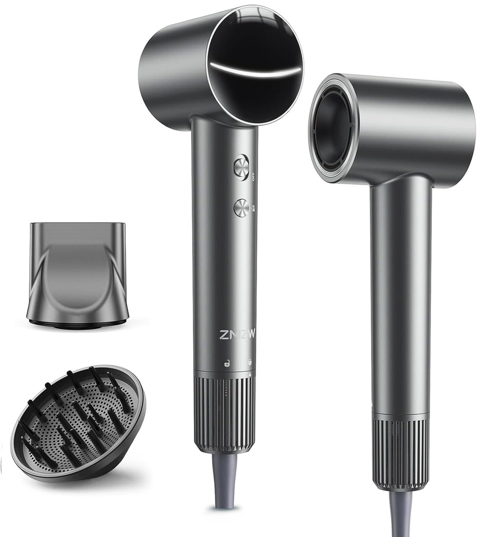 ZMZW high-speed ionic hair dryer with 160000rpm brushless motor for rapid, even drying.