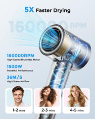 ZMZW ionic hair dryer with 500 million ions reduces frizz and boosts shine.