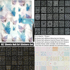 Zoance incrustaciones 3D con rhinestones blancas para realzar tus uñas.