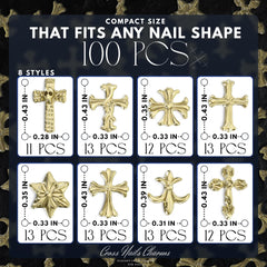 ZOKLU Brillos oro uñas charms iluminan la manicura con brillo