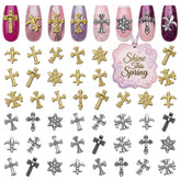 ZOKLU cruce uñas oro 3D para un brillo elegante en manicuras.