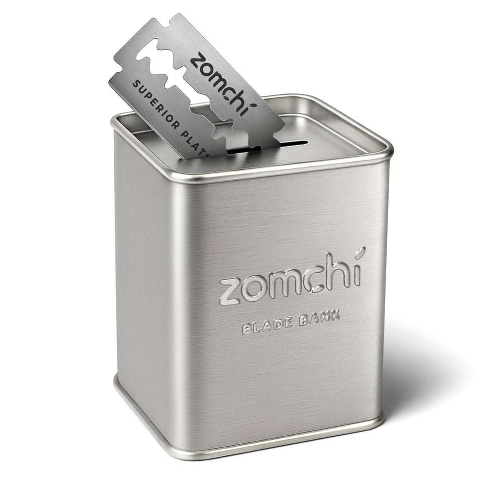 ZOMCHI Blade Bank top opening for safe disposal of razor blades