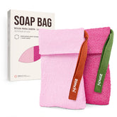 ZOMCHI bolsas jabon exfoliacion variada rosa 2 piezas para exfoliar con intensidad