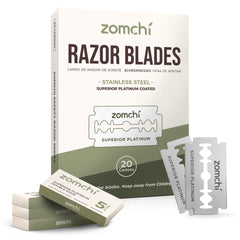 Zomchi 2.0 double edge blades front view highlighting precision design for a clean shave