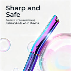 ZOMCHI face razor on upper lip area for gentle hair removal