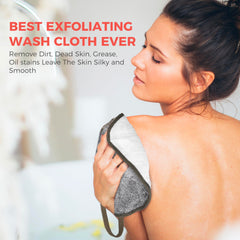 ZOMCHI toalla exfoliante, lado suave para piel sensible.