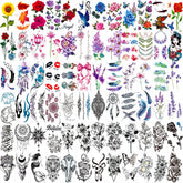 Zomme flower tattoo designs for elegant, temporary body art you can wear all week