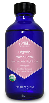 Zongle Therapeutics hamamelis puro en botella de 4 oz, uso diario para la piel.