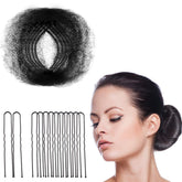 Zonon hair net with invisible edge mesh keeps bun neat and comfortable.