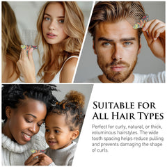 Zoolinn curly and afro hair-friendly hair pick for textured styles.