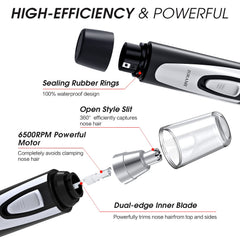 ZORAMI battery-operated trimmer powered by a single AA battery.