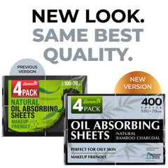 ZOROM'S bamboo-charcoal blotting sheets provide a natural matte finish.