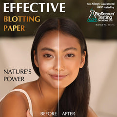 ZOROM'S bamboo charcoal sheets absorb excess oil for a matte look during the day.