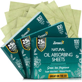 ZOROM'S green tea blotting sheets 3-pack packaging for oil control