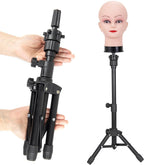 ZQIAN BEAUTY 25-inch wig stand tripod with sturdy metal body for stable training.