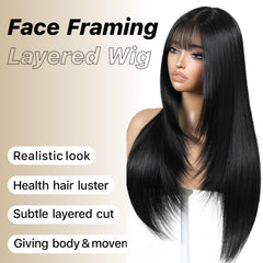 ZRLK wig with face-framing bangs for a realistic party look.