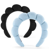 Banda Ztomine para lavado facial negro, suave y absorbente