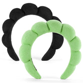 Diadema Ztomine spa terry croissant verde para limpieza facial