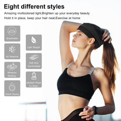 Close-up of Ztomine headband showing non-slip grip and sweat absorption