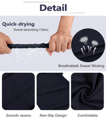 Ztomine headbands in gray complement outfits and stay in place during workouts