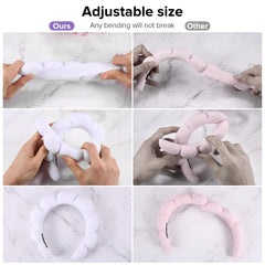 Ztomine spa headbands shielding blowouts during facial routines