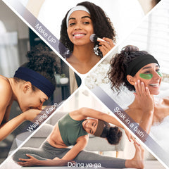 Ztomine women's sports headbands, stretchy fit for secure workouts.