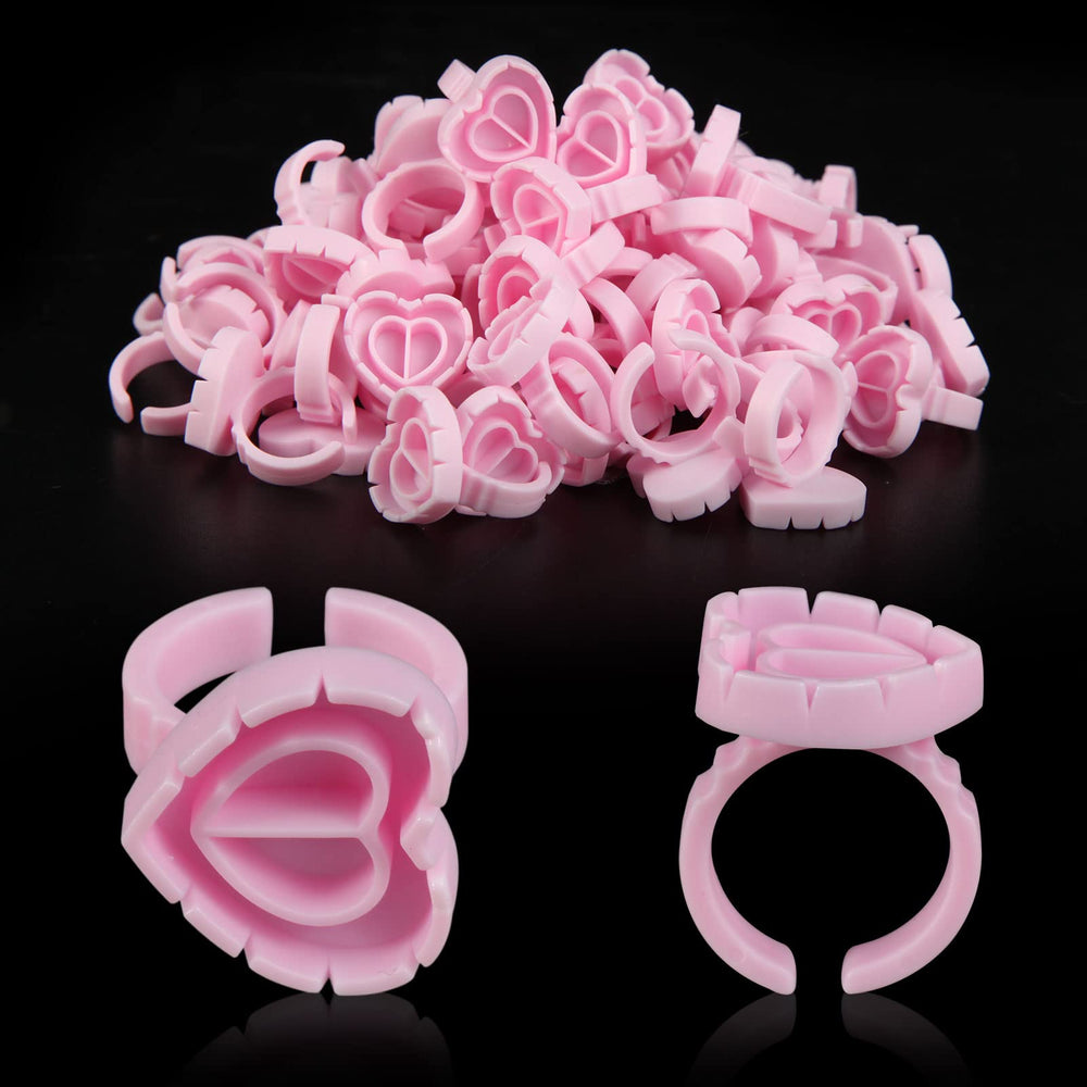 ZXMFDZ glue rings pack in pink, lightweight disposable cups for lash artists.