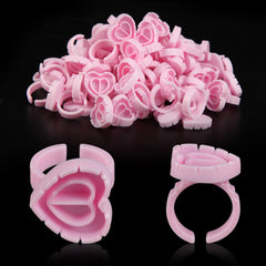 ZXMFDZ glue rings pack in pink, lightweight disposable cups for lash artists.