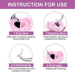 ZXMFDZ lash glue rings with adjustable size fit most fingers.